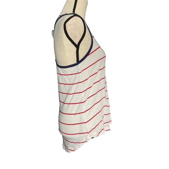 PJ Salvage Shirt Womens Medium Red White Blue Sleeveless Tank Top Star Patriotic - Picture 3 of 4